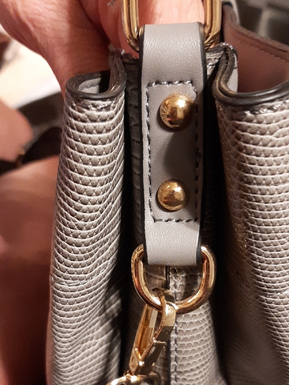 Jen & Co. Vegan NWT Women’s Gray Tati Lizard Satchel- Neutral Grey Shoulder Bag - Picture 9 of 11